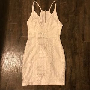 Fitted white cocktail dress